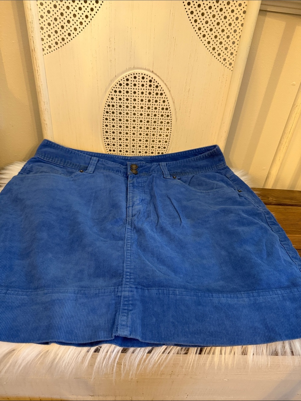 Vintage Patagonia Blue Corduroy Mini Skirt sz8